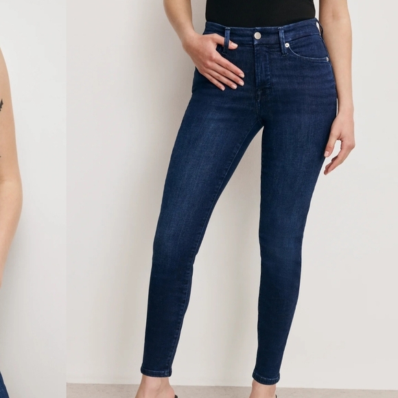 Good American Denim - Good American Indigo High-Rise Skinny Jeans